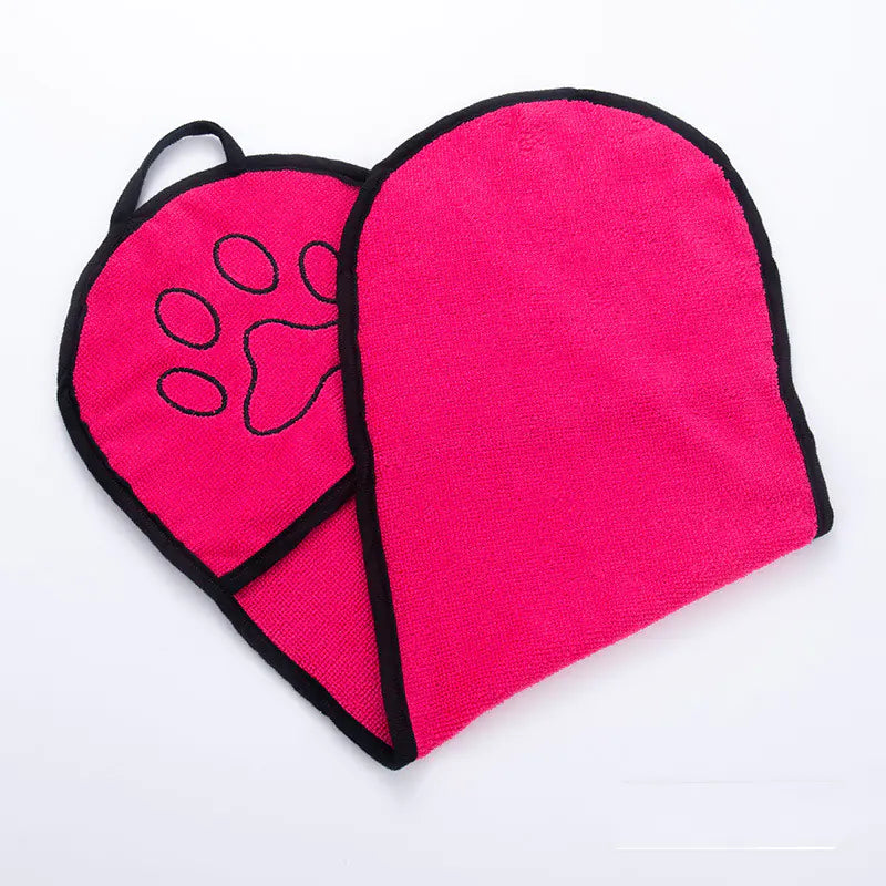 Solid Color Pet Bath Towel for Dogs and Cats