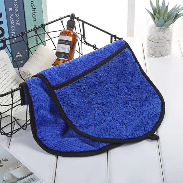 Quick Drying Microfiber Pet Bath Towel & Cleaning Gloves